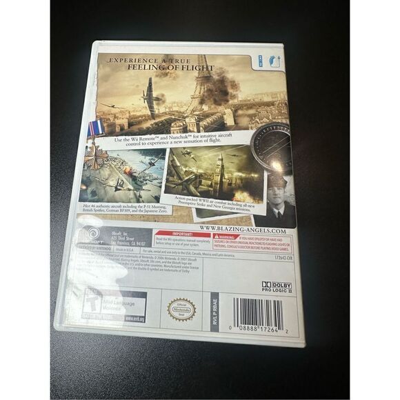 Nintendo Wii Blazing Angels video game complete with manual - Picture 2 of 4